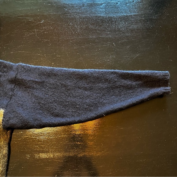 Vintage Eddie Bauer Large Wool Sweater Crewneck Green and Blue Retro Oversized - Picture 2 of 7